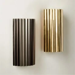 Zinnia Blackened Brass Wall Sconce -Home Series Shop ZinniaBrassSconcesGroupFHF22