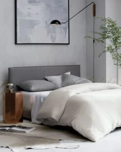 Facade Grey Tweed Queen Bed -Home Series Shop facadegreyqueenbedFB17
